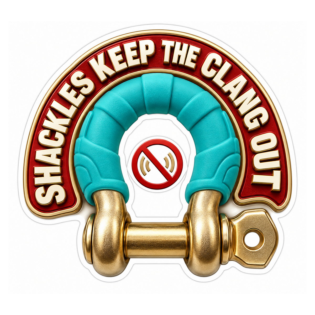 Towing Shackle Rattle Isolator Vinyl Sticker Decal