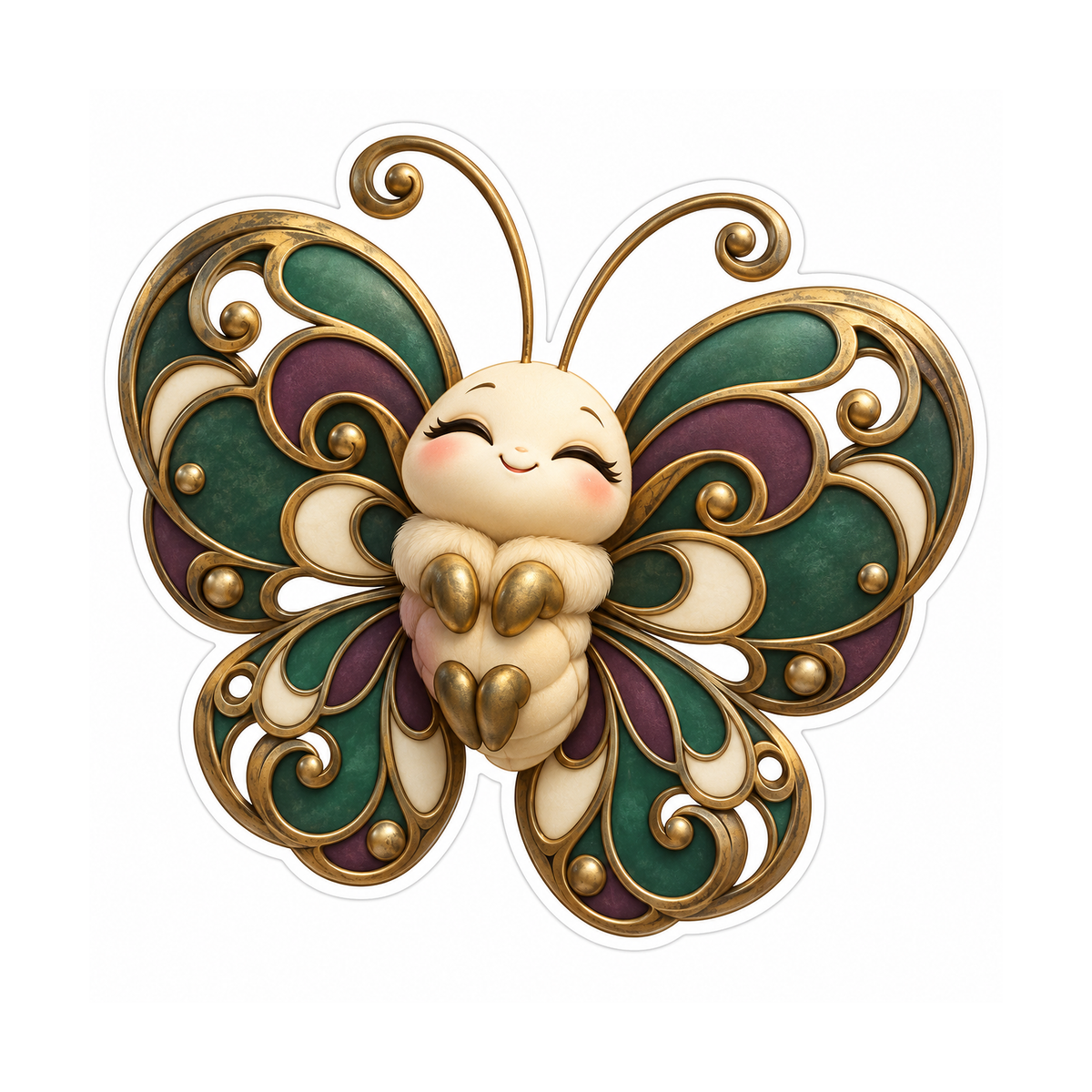 Metal Brass Filigree Dreamer Vinyl Sticker Decal