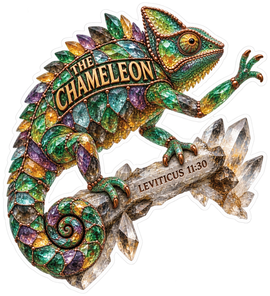 Bible Leviticus 11 30 Chameleon Vinyl Sticker Decal
