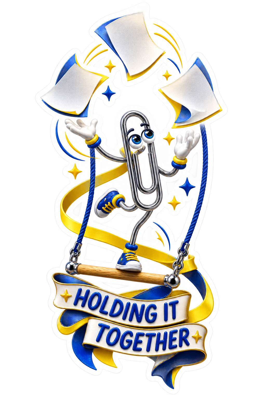 Holding It Together Celestial Paperclip Vinyl Sticker Decal