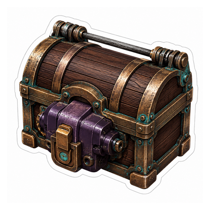 Trunk Release Actuator Treasure Chest Vinyl Sticker Decal