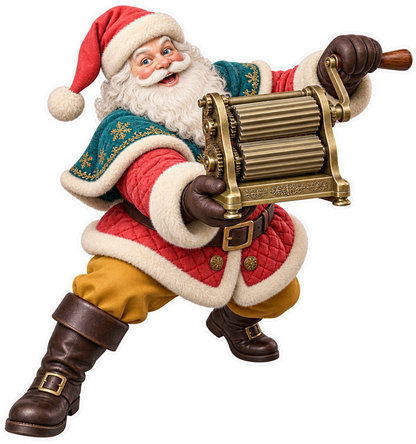 Santa Antique Brass Fabric Pleater Vinyl Sticker Decal