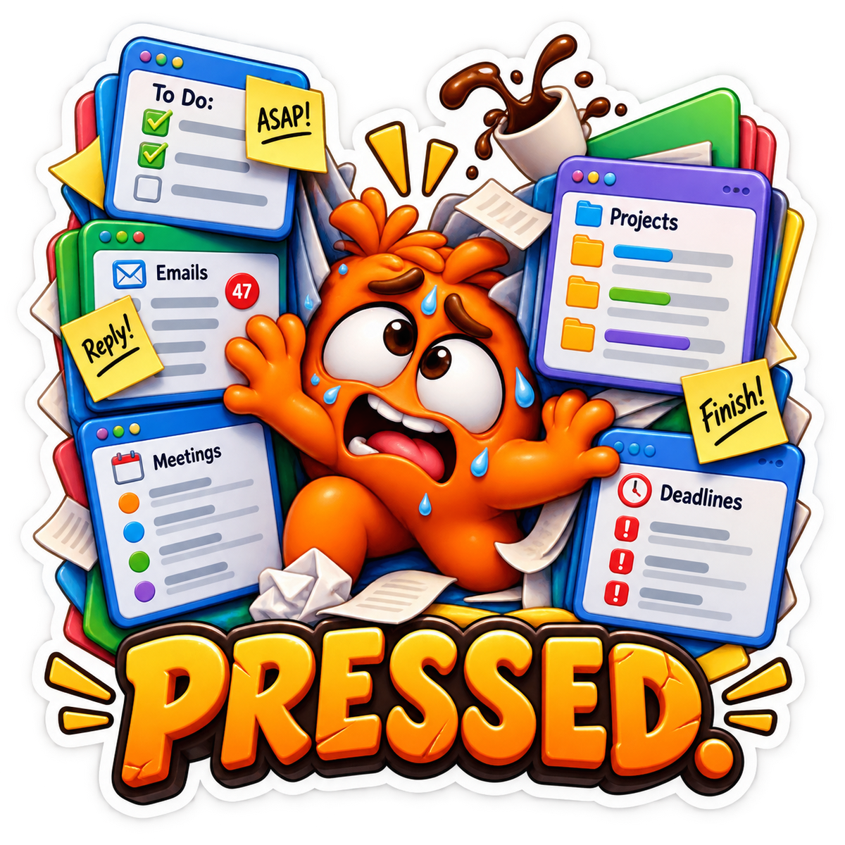 Pressed Orange beneath Open Windows Vinyl Sticker Decal