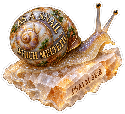 Bible Psalm 58 8 Snail Melteth Vinyl Sticker Decal
