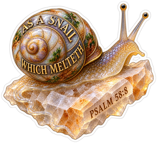 Bible Psalm 58 8 Snail Melteth Vinyl Sticker Decal