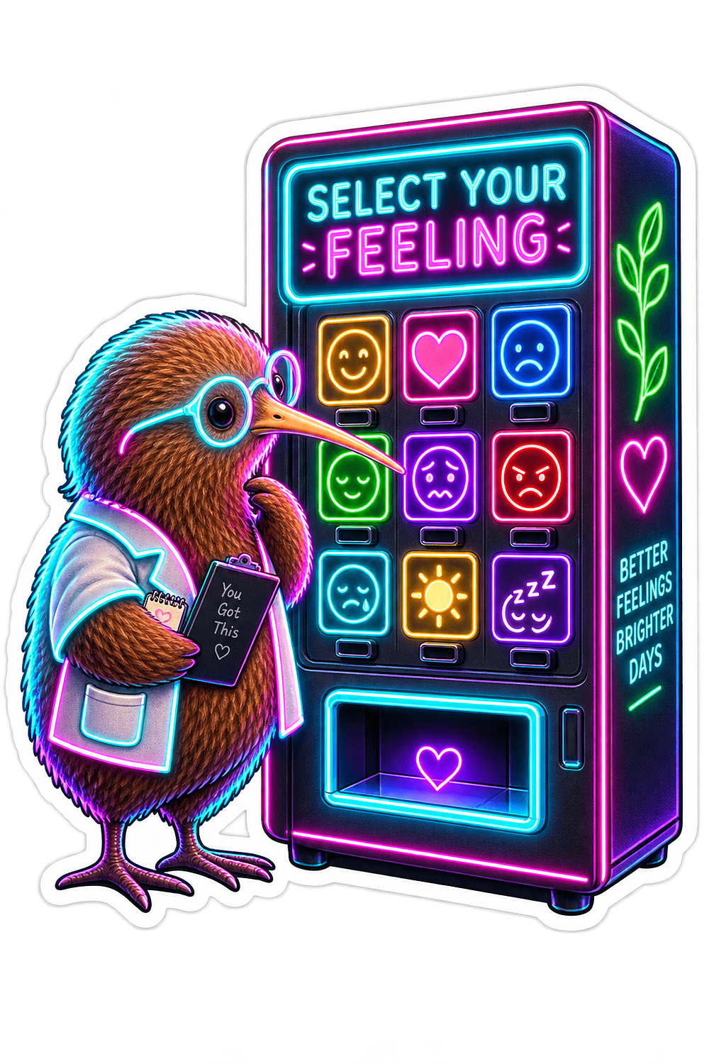 Select Your Feeling Platypus Vending Vinyl Sticker Decal