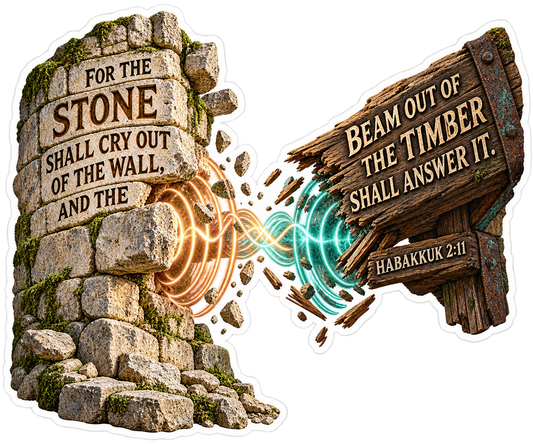 Bible Stone Cries Beam Answers Habakkuk 2 11 Vinyl Sticker Decal