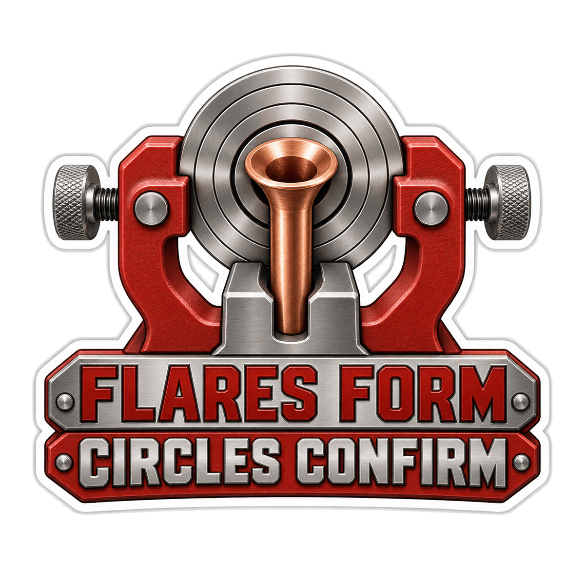Brake Pipe Flare Concentricity Comparator Vinyl Sticker Decal