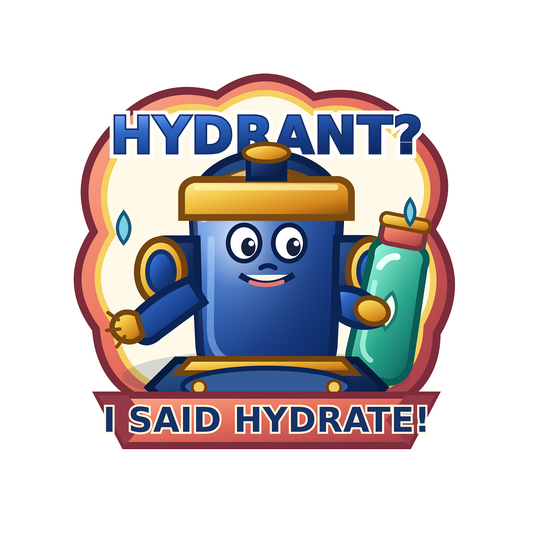Hydrant Hydrate Vinyl Sticker Decal