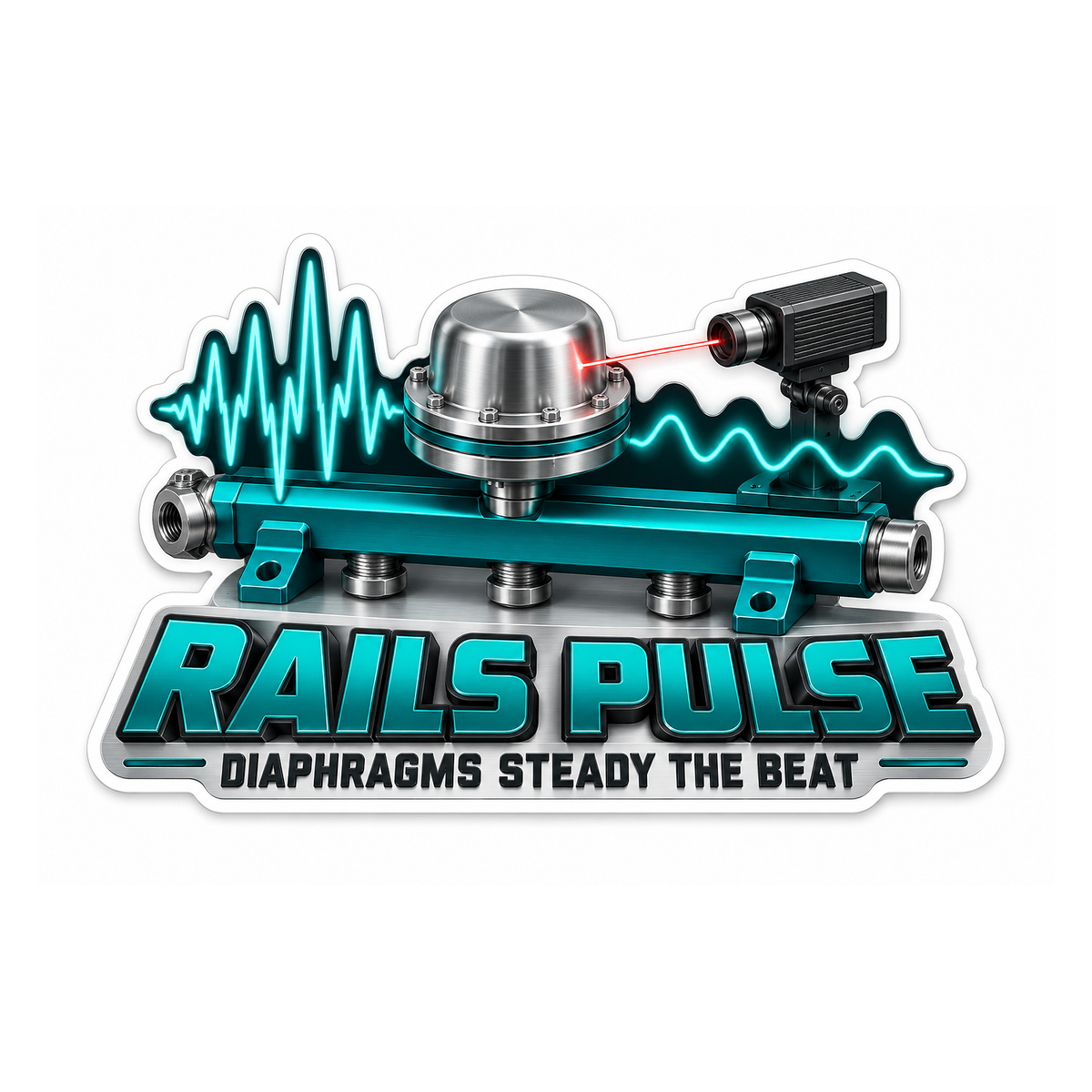 Fuel Rail Pulse Damper Vibrometer Vinyl Sticker Decal