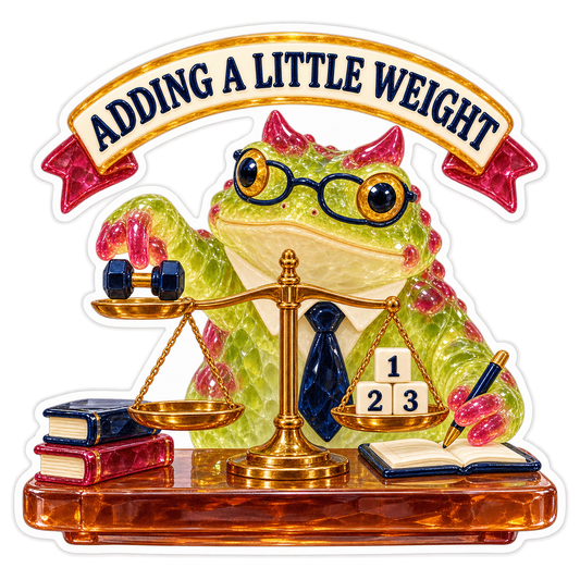 Adding a Little Weight Frog Scales Vinyl Sticker Decal