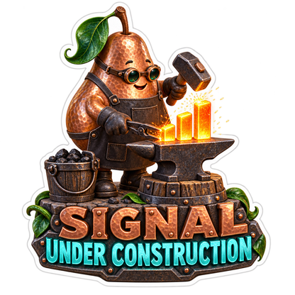 Signal Under Construction Carrot Blacksmith Vinyl Sticker Decal