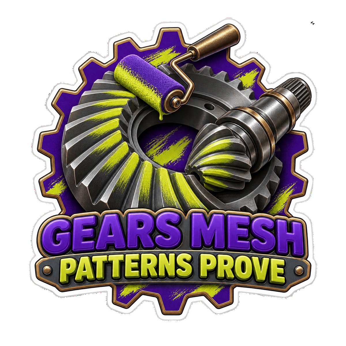 Differential Gear Marking Roller Vinyl Sticker Decal