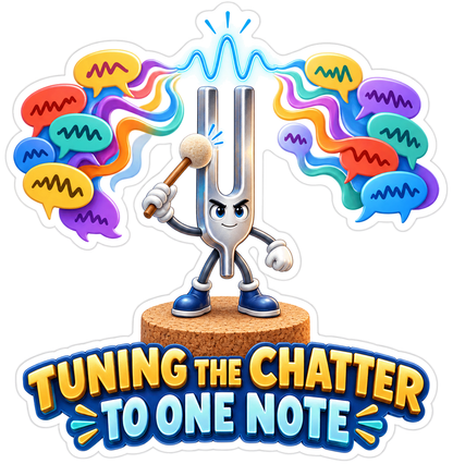 Tuning Chatter One Note Fork Vinyl Sticker Decal