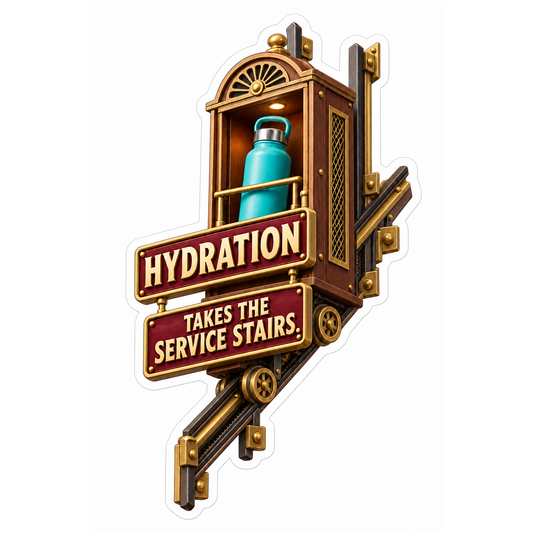 Hydration Takes Service Stairs Vinyl Sticker Decal