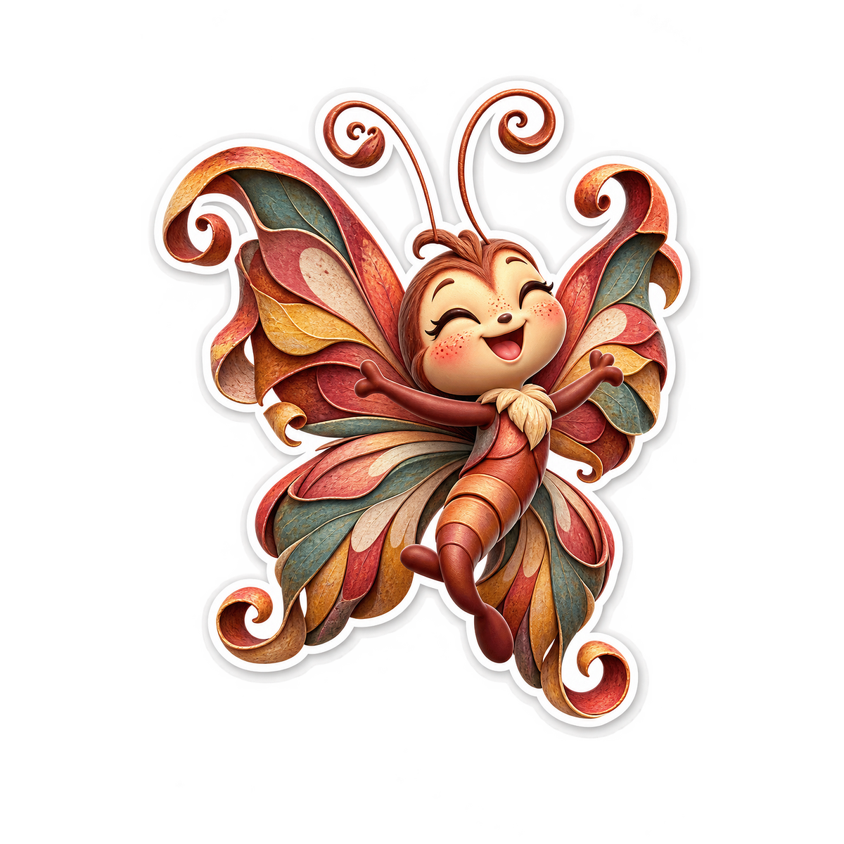 Cascara Curl Twirl Vinyl Sticker Decal