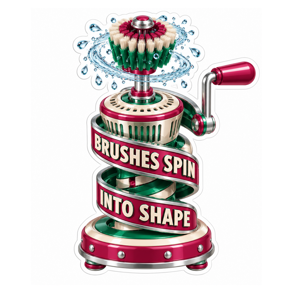 Detailing Brush Spinner Dryer Vinyl Sticker Decal