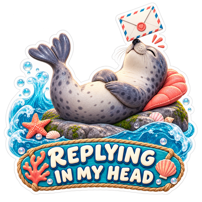 Replying In Head Seal Vinyl Sticker Decal