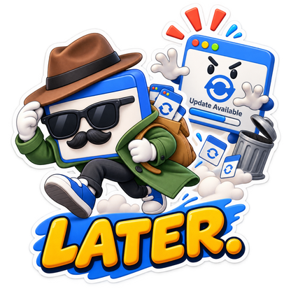Later Calendar Escaping Reminders Vinyl Sticker Decal