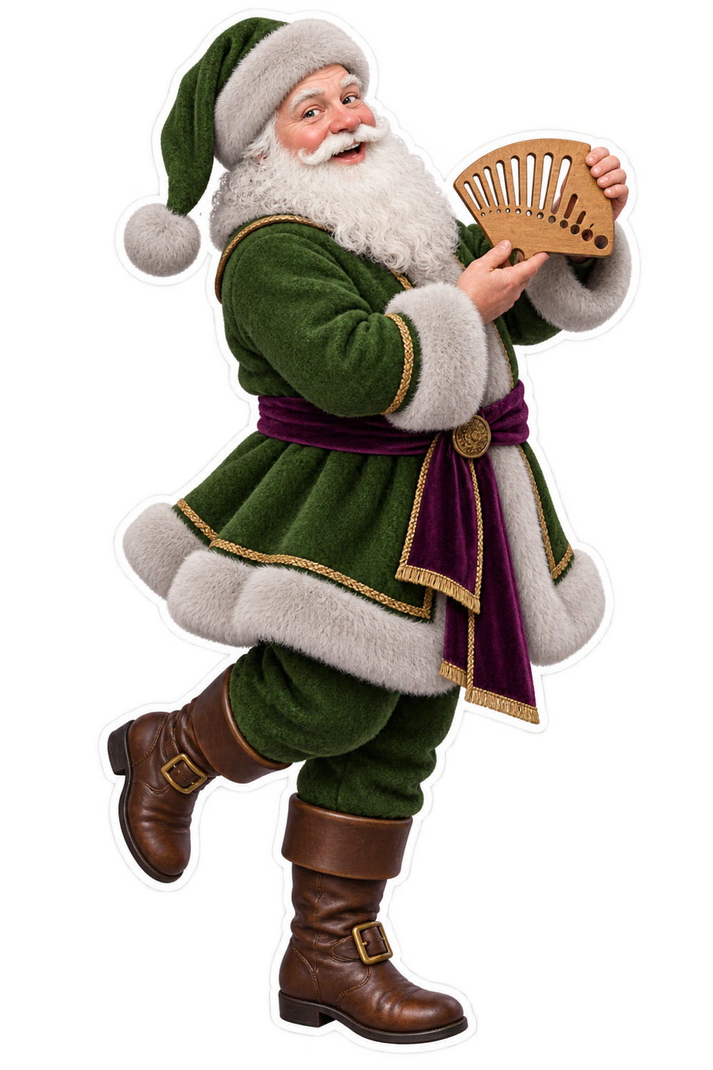 Santa Antique Boxwood Pen Nib Gauge Vinyl Sticker Decal