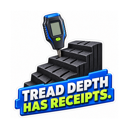Digital Tread Depth Gauge Vinyl Sticker Decal