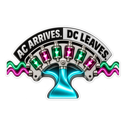 Alternator Rectifier Ac Dc Vinyl Sticker Decal
