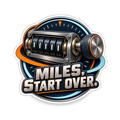 Analog Trip Meter Reset Knob Vinyl Sticker Decal