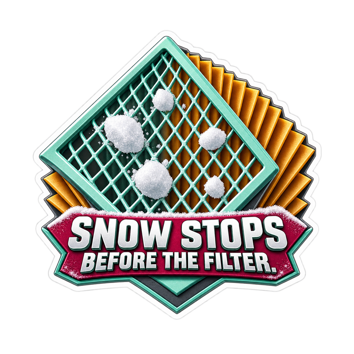 Air Filter Snow Screen Vinyl Sticker Decal