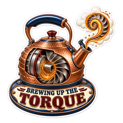 Torque Converter Tea Kettle Vinyl Sticker Decal