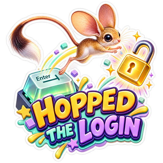 Hopped Login Jerboa Vinyl Sticker Decal