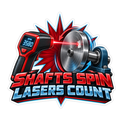 Laser Tachometer Reflective Tab Vinyl Sticker Decal