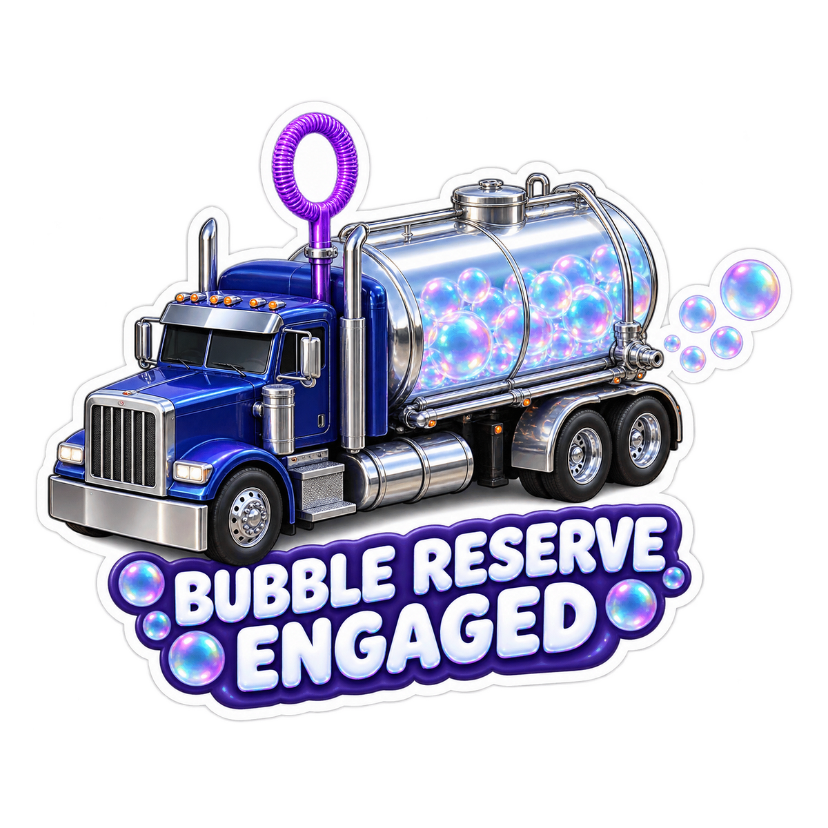 Bubble Reserve Engaged Tanker Vinyl Sticker Decal