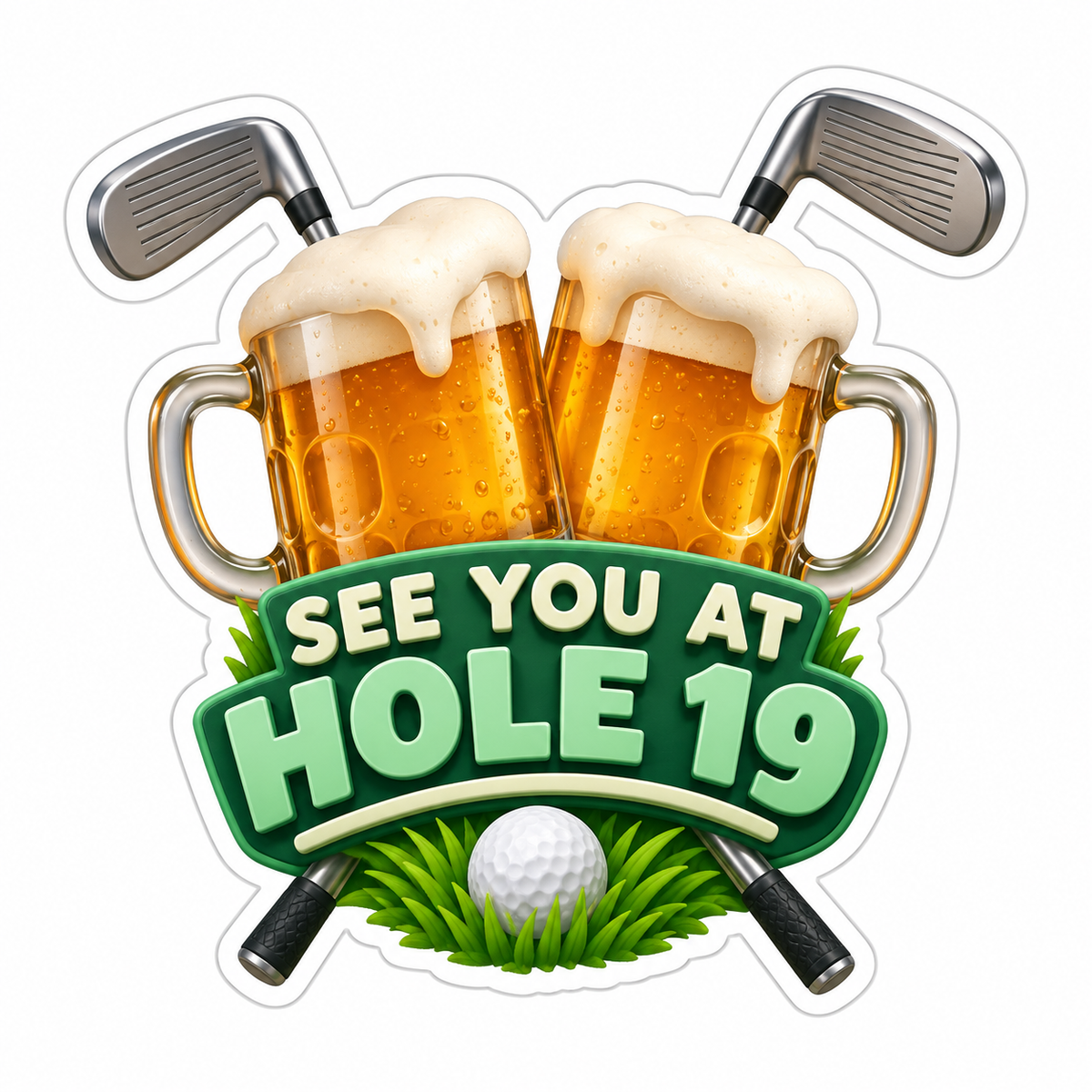 See You At Hole 19 Vinyl Sticker Decal