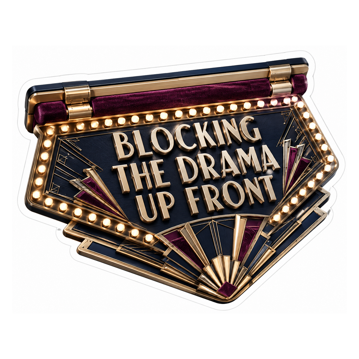 Sun Visor Theater Marquee Vinyl Sticker Decal