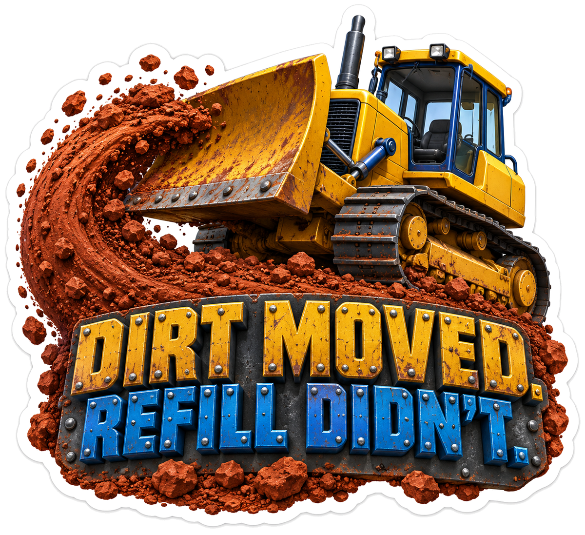 Dirt Moved Vinyl Sticker Decal