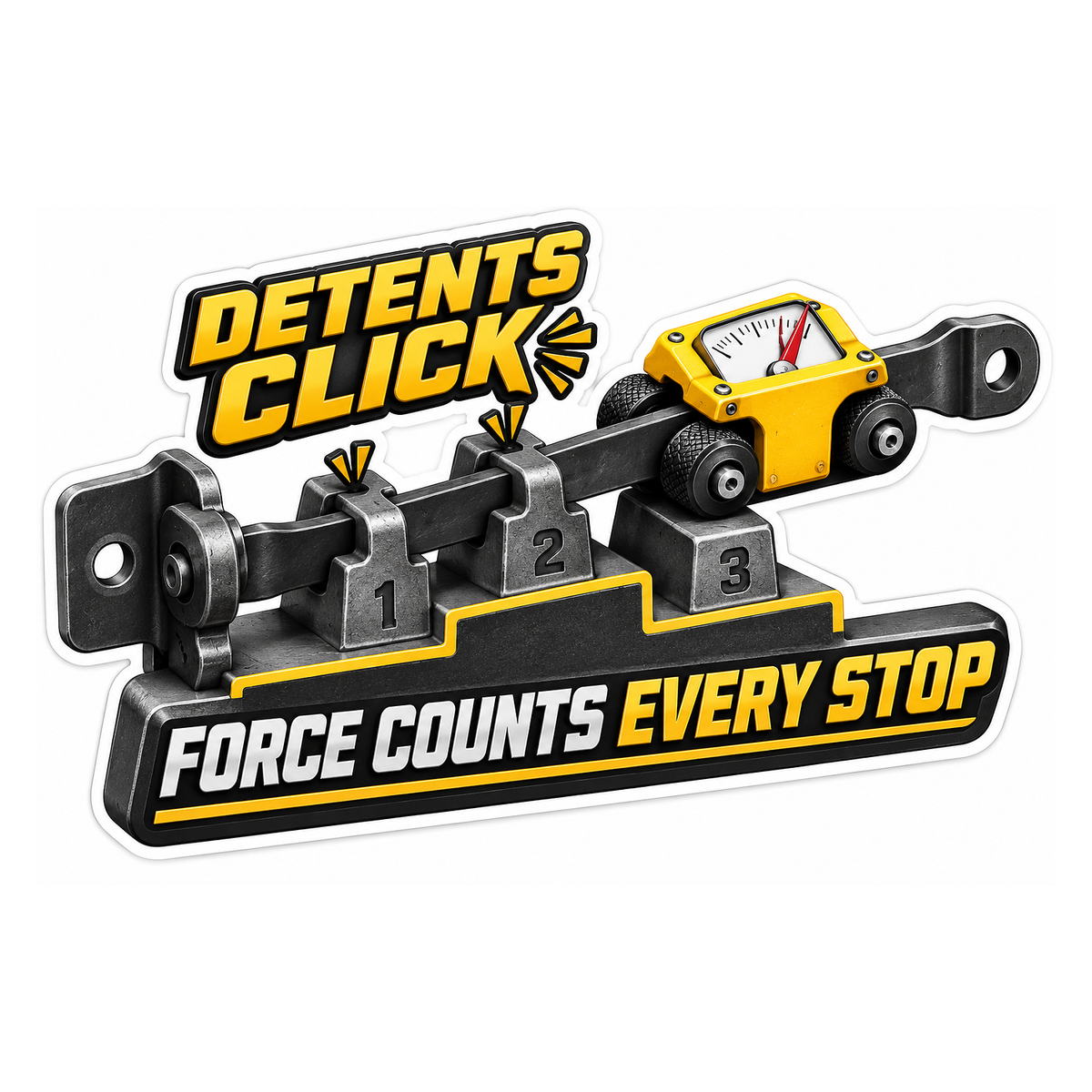 Door Check Detent Force Trolley Vinyl Sticker Decal