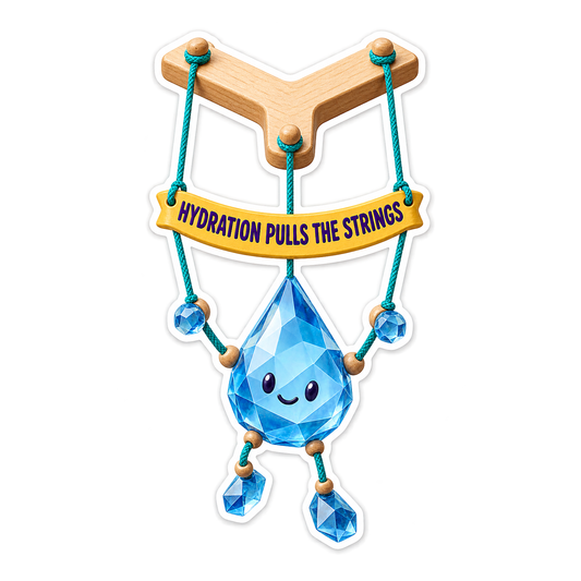 Hydration Pulls Strings Vinyl Sticker Decal