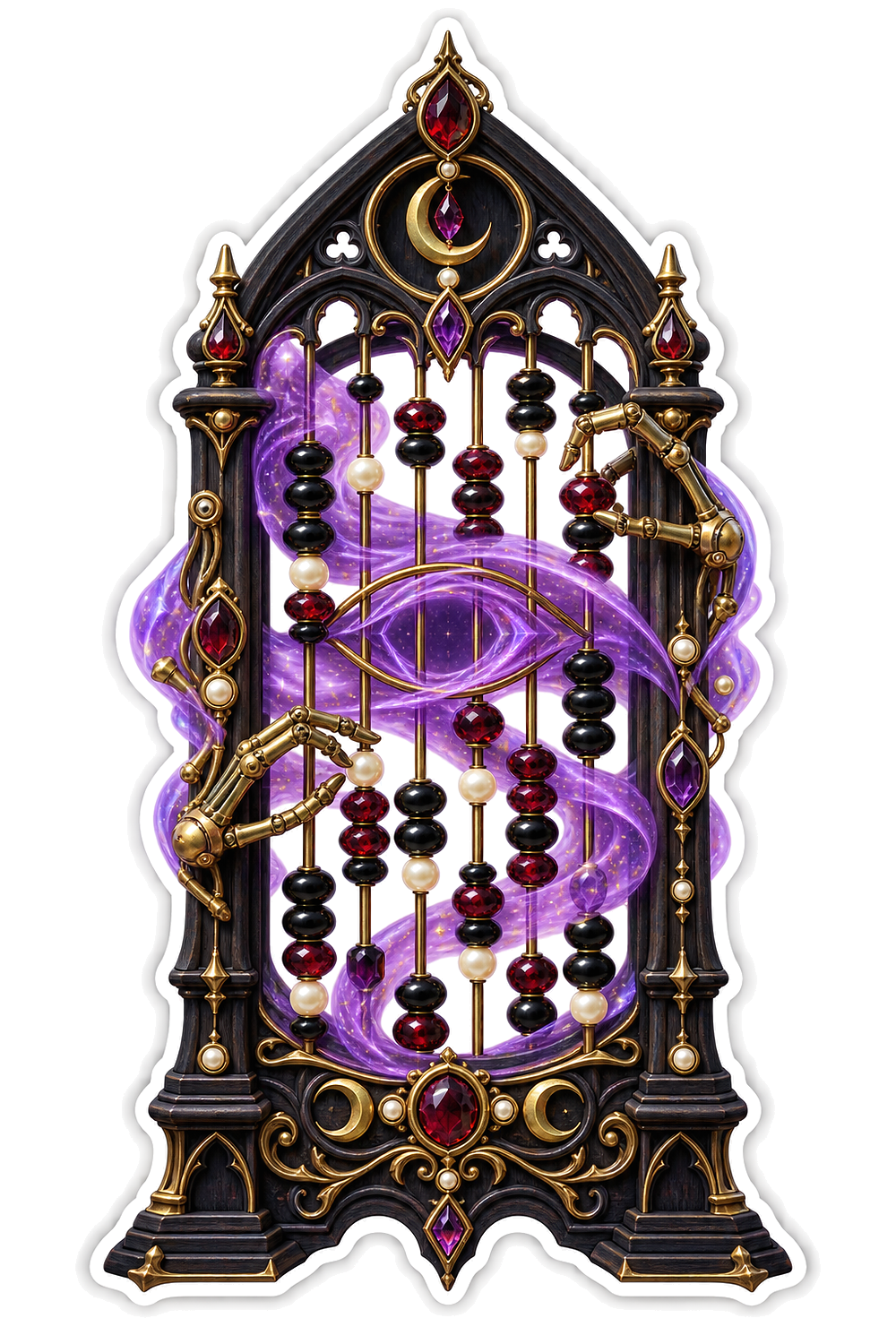 Gothic Abacus Oracle Vinyl Sticker Decal