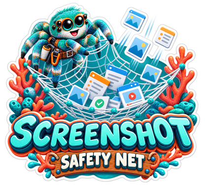Screenshot Safety Net Spider Vinyl Sticker Decal