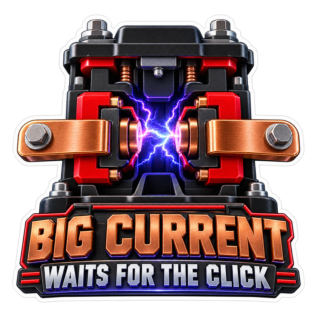 Ev Battery Contactor Current Click Vinyl Sticker Decal