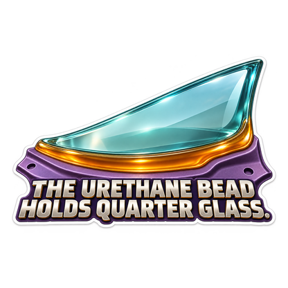 Quarter Glass Urethane Bead Vinyl Sticker Decal