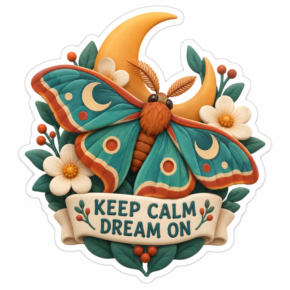 Keep Calm Dream On Vinyl Sticker Decal
