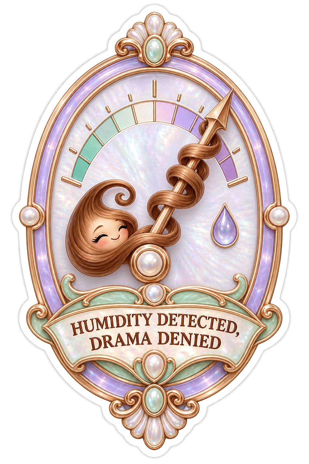 Humidity Detected Drama Denied Hygrometer Vinyl Sticker Decal