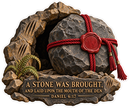 Bible Stone Den Daniel 6 17 Vinyl Sticker Decal