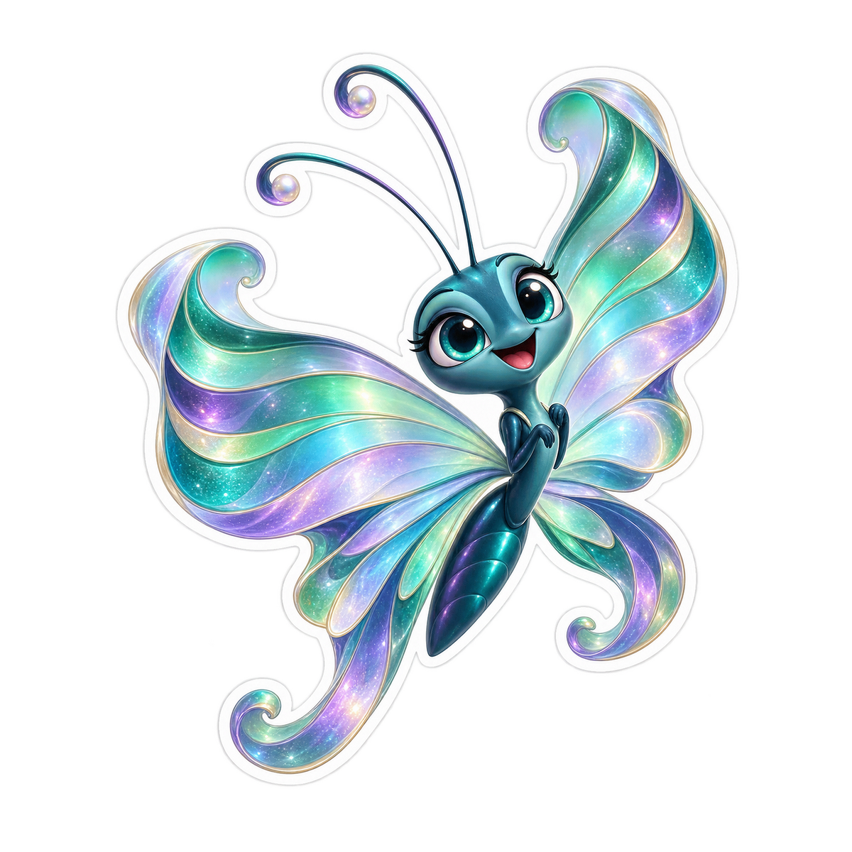 Celestial Aurora Ribbon Cheer Vinyl Sticker Decal