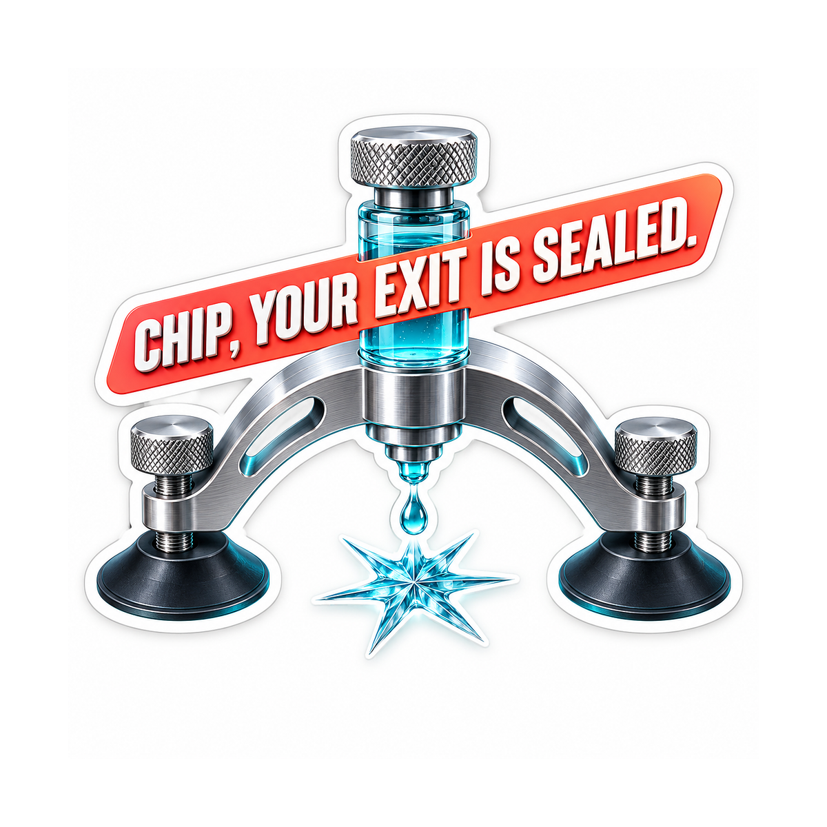 Windshield Chip Repair Bridge Vinyl Sticker Decal