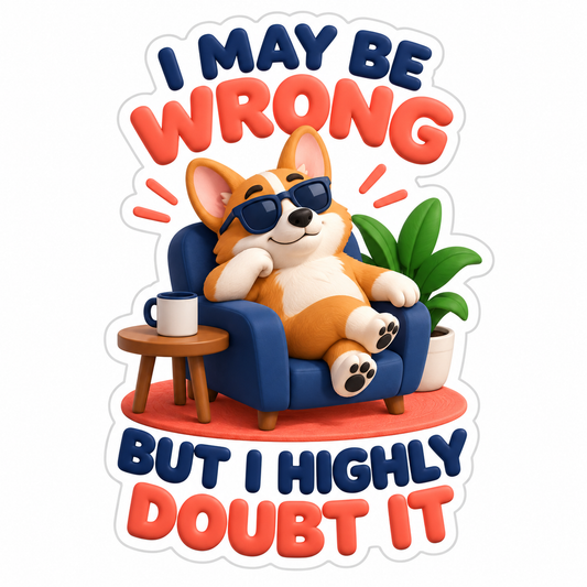 I May Be Wrong But I Highly Doubt It Vinyl Sticker Decal