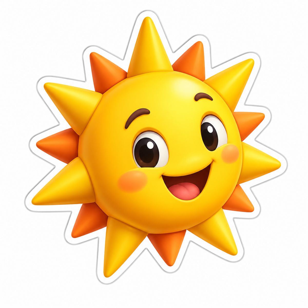 Yellow Sun Gold Orange Rays Vinyl Sticker Decal