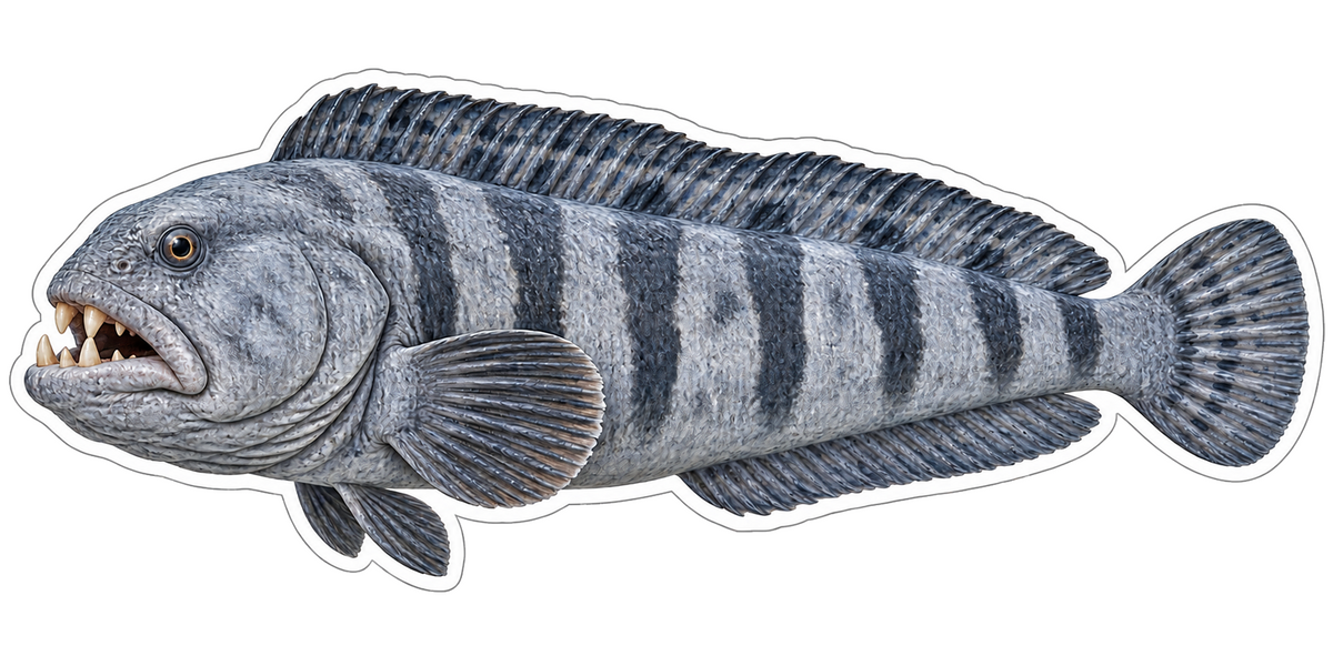 Atlantic Wolffish Vinyl Sticker Decal