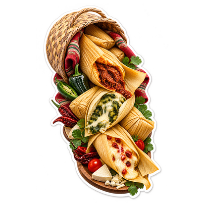 Tamales Harvest Cascade Vinyl Sticker Decal